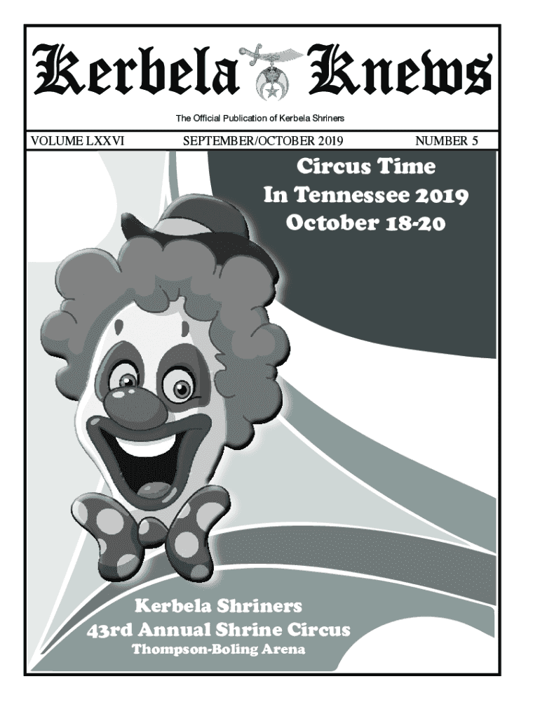 Fillable Online The Kerbela Shrine Circus... Kerbela Shriners of
