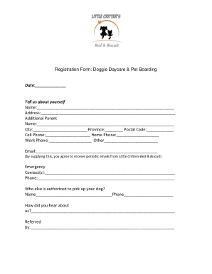 Dog Daycare Reservation Form Template - Jotform