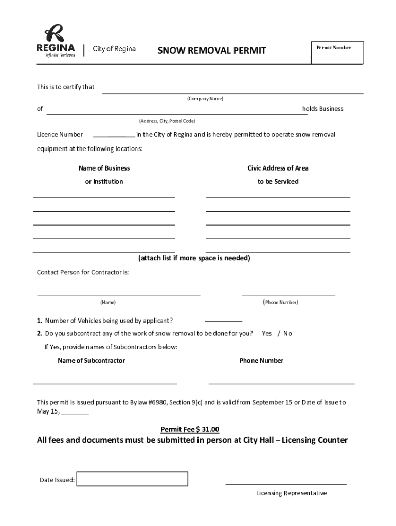 Fillable Online What Licenses Does A Snow Removal Business Need? Fax