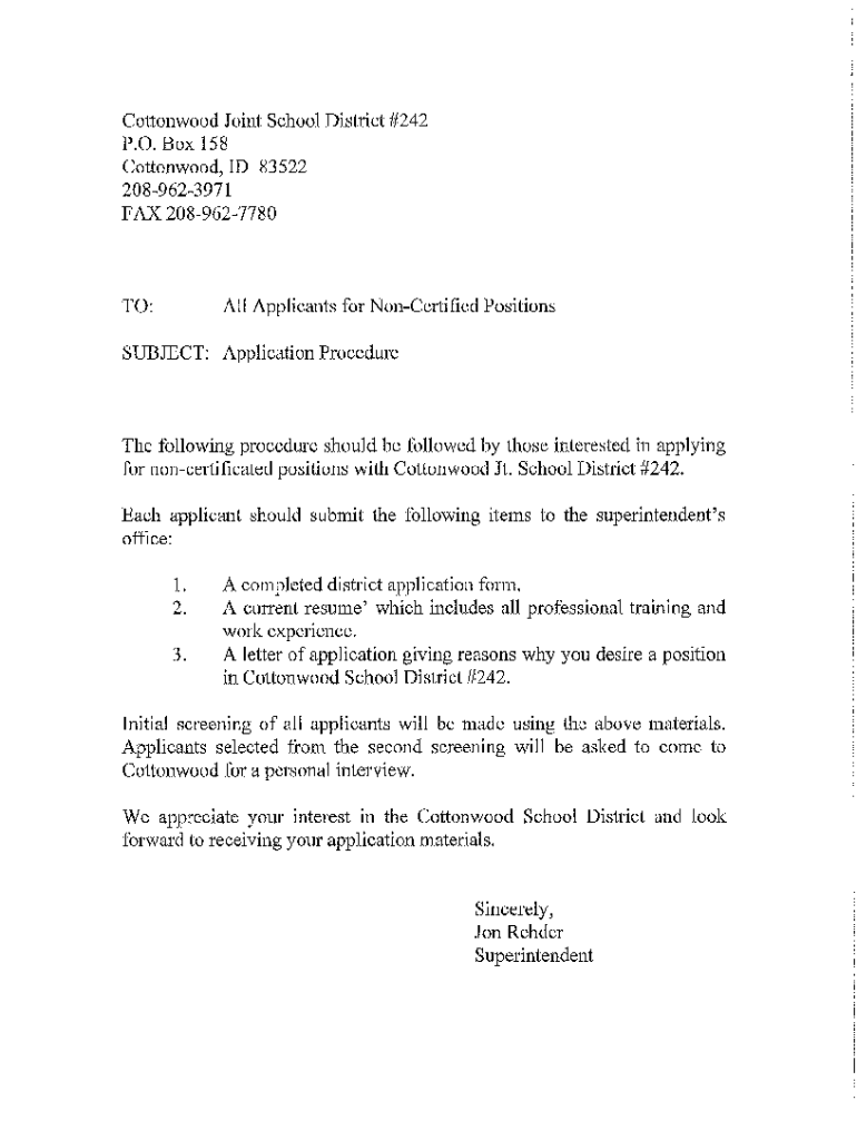 Fillable Online District Detail for COTTONWOOD JOINT DISTRICT Fax Email