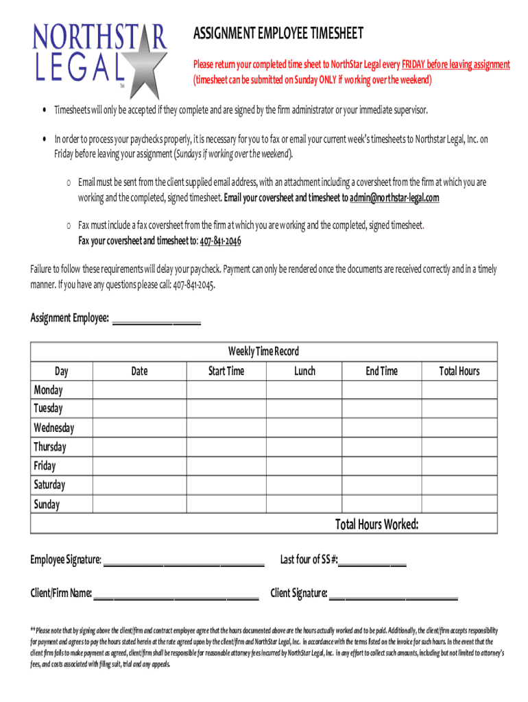 Fillable Online What can happen if I submit timesheets late and with