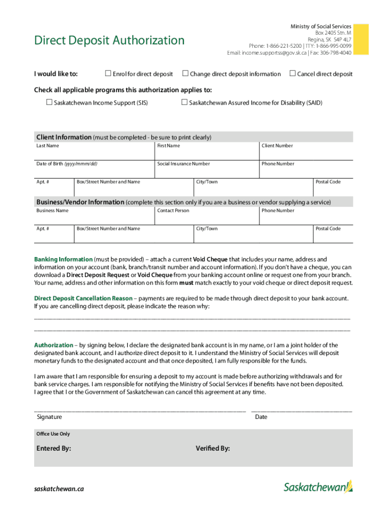 Fillable Online Saskatchewan Income Support Fax Email Print Preview on Page 1