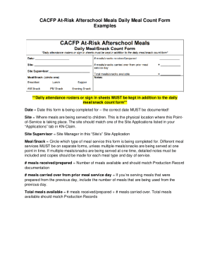 At-Risk Afterschool Meals CACFP Reference Sheet - OSPI