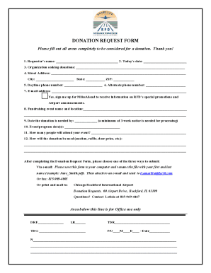 Fillable Online Donation Request Chicago Form Fax Email Print - pdfFiller