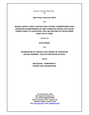 Fillable Online Request for Selection (Rfs) of Solar Power Generator ...