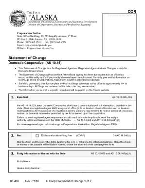 Domestic Cooperative Corporation Statement of Change (PDF)
