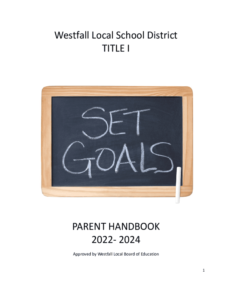 Fillable Online Westfall Local School District Title 1 Handbook FINAL