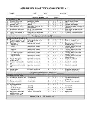 Psychiatry Clinical Skills Evaluation Form (CSV v.1) page 1 ...