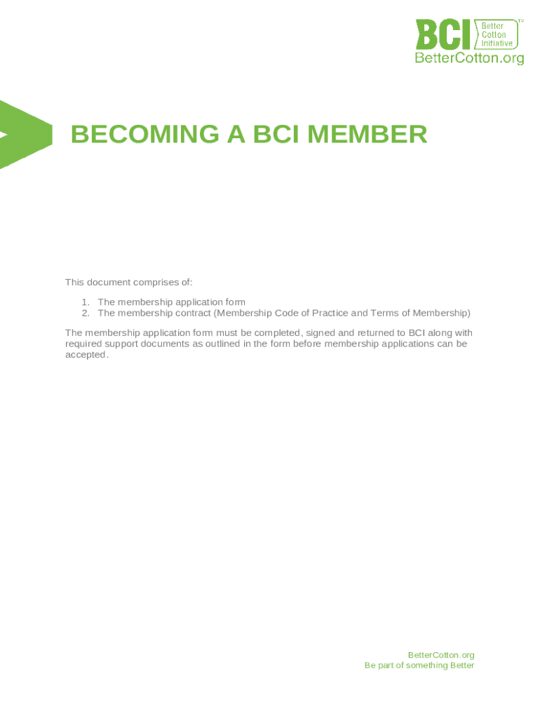 Bci membership application civil society august 2021 Doc Template ...