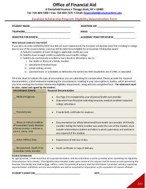Fillable Online Excelsior Scholarship Program: Eligibility ...