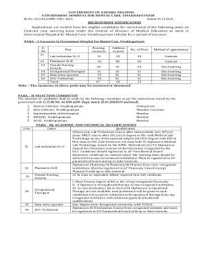freshersnow.com GHMC Visakhapatnam Notification, Application Form