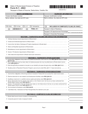 Form K-1 - 2022