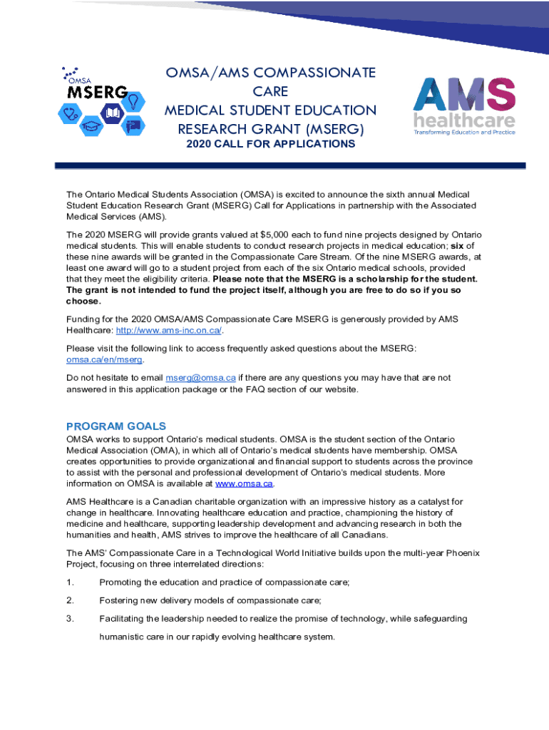 Fillable Online Ontario Medical Students Association (OMSA) and the ...