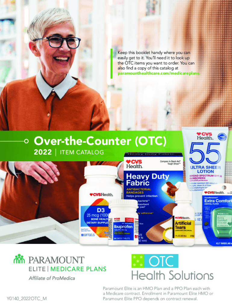 Fillable Online Over the counter benefitMichigan Health Insurance HAP