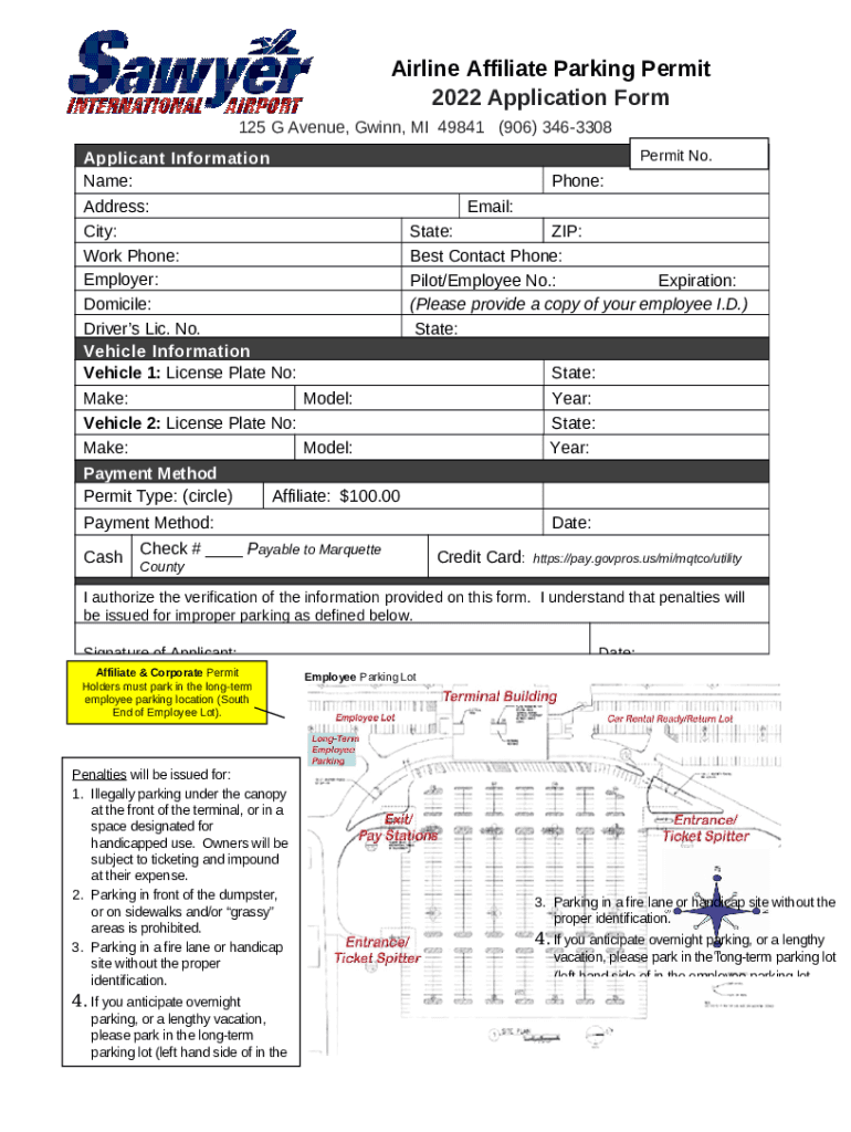 Rental application Sawyer International Airport Doc Template pdfFiller