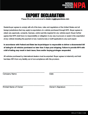 NPA DEALER AGREEMENT - National Powersport Auctions