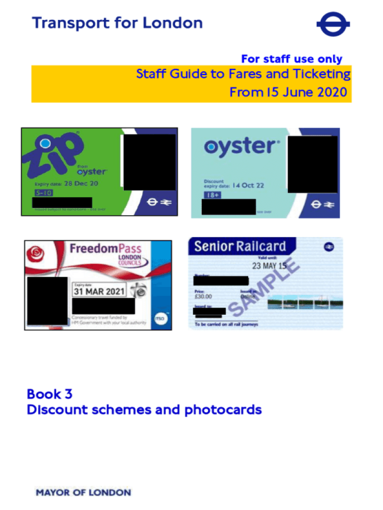Fillable Online A5 staff guide to fares and ticketing Book 1 Fares
