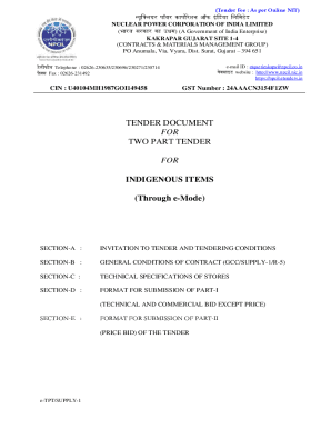 TENDER DOCUMENT FOR TWO PART TENDER FOR ...