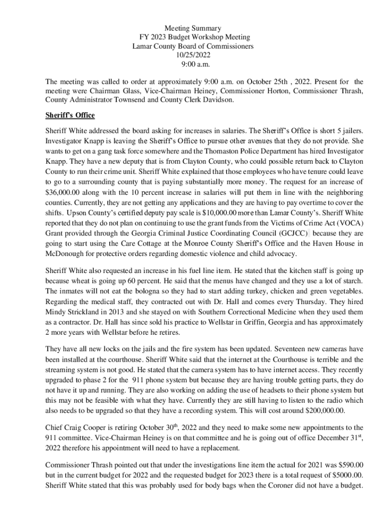 Fillable Online County Administrator Townsend and County Clerk Davidson