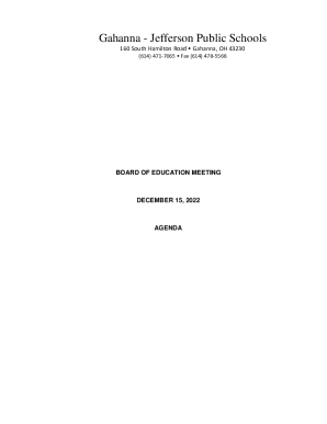 Fillable Online Gahanna-Jefferson Public School District Fax Email