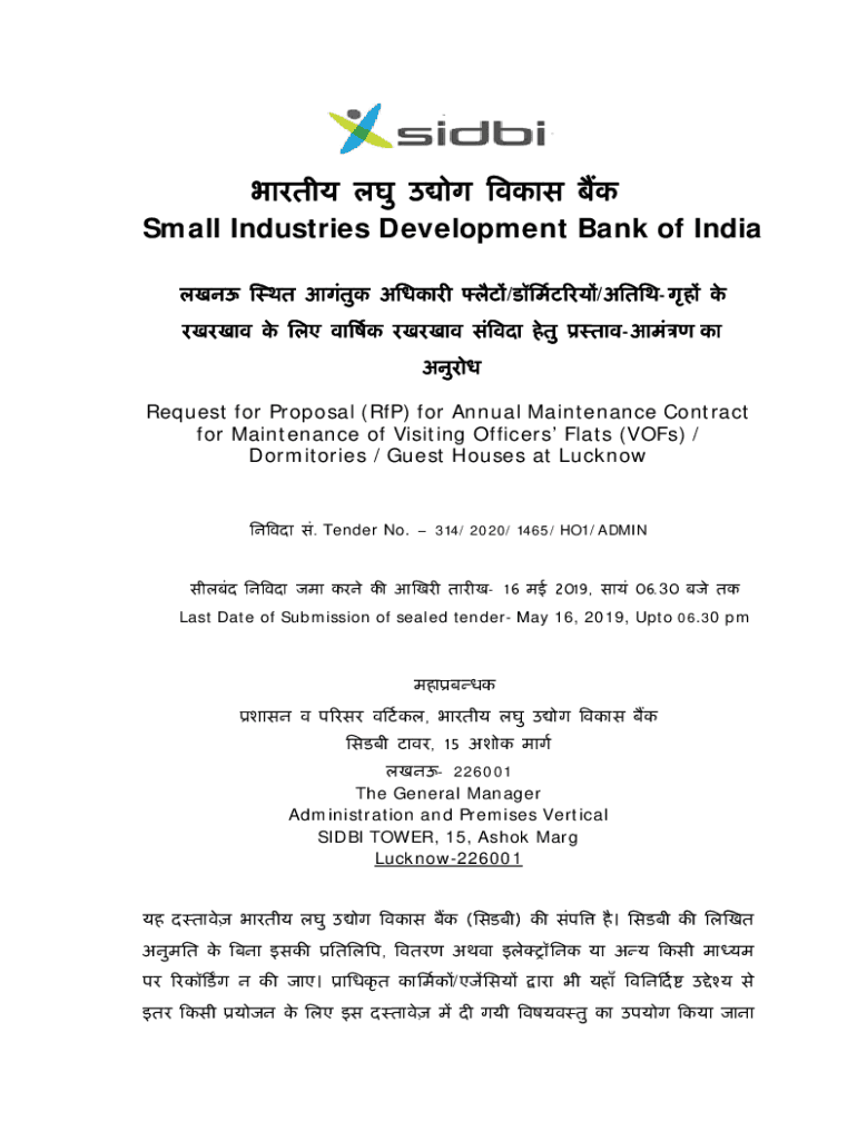 Fillable Online Request for Proposal (RfP) for Annual Maintenance Contract Fax Email Print