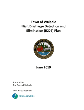 Fillable Online illicit discharge detection & elimination (idde) plan ...