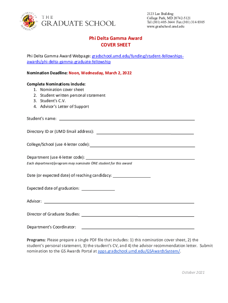 Fillable Online gradschool umd The University of Maryland Graduate ...