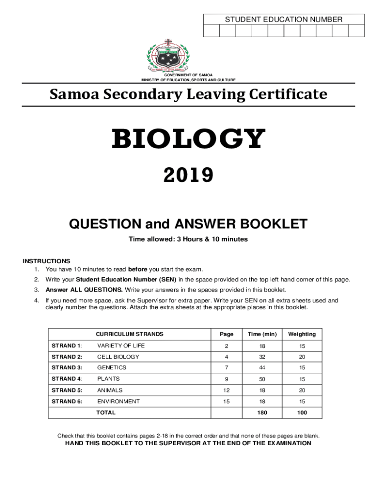 Fillable Online Mesc Samoa Exam Papers Fill Online, Printable