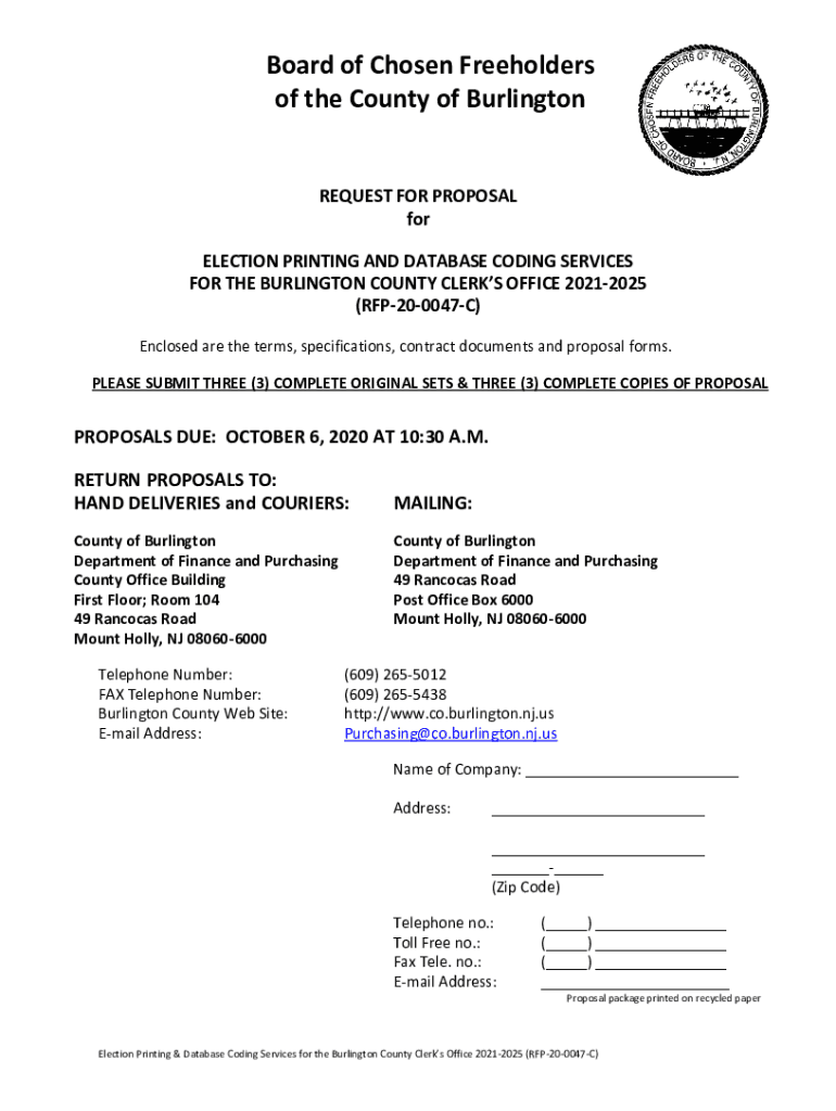 Fillable Online bcnj co burlington nj Links to Burlington County