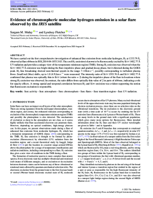 Evidence of chromospheric molecular hydrogen emission in a ...