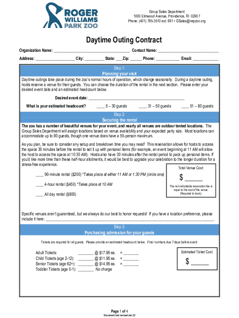 Fillable Online Roger Williams Park Zoo Donation Request Form Fax
