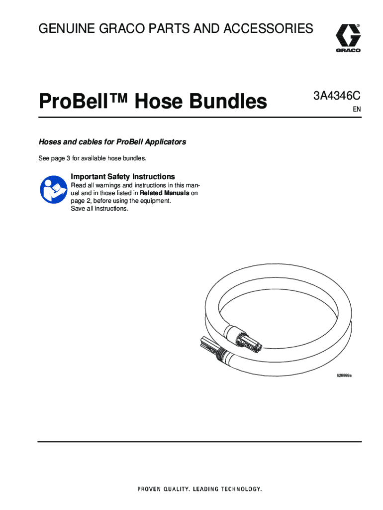 Fillable Online 3A4346C, Manual, ProBell Hose Bundles, Instructions, English. Hoses and cables ...