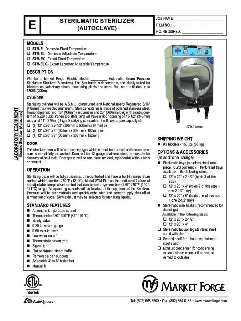 Fillable Online Sterilization 101 How Does a Laboratory Autoclave Work