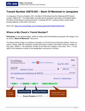 Fillable Online 000102875Transit and Routing Numbers for the Bank Of ...