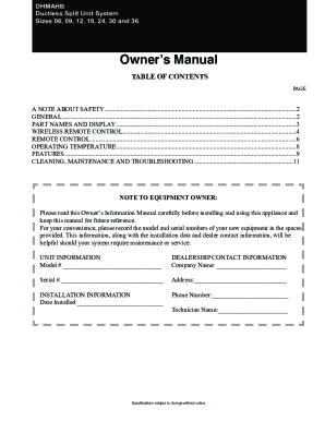 MINI-SPLIT SYSTEMS SERVICE MANUAL MHA Series Unit ...