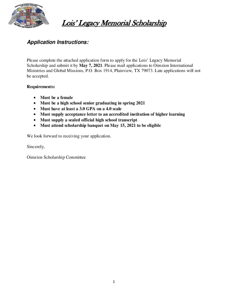 Fillable Online Scholarship Bulletin STALEY HIGH SCHOOL COUNSELING