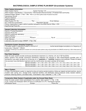 BACTERIOLOGICAL SAMPLE SITING PLAN-BSSP ...