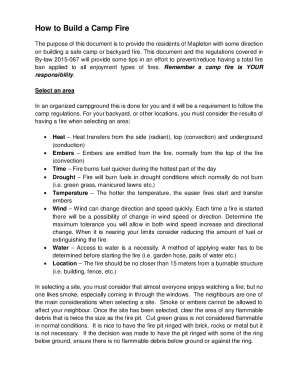 Fillable Online How to Make a Campfire in 11 StepsTrespass Advice Fax ...