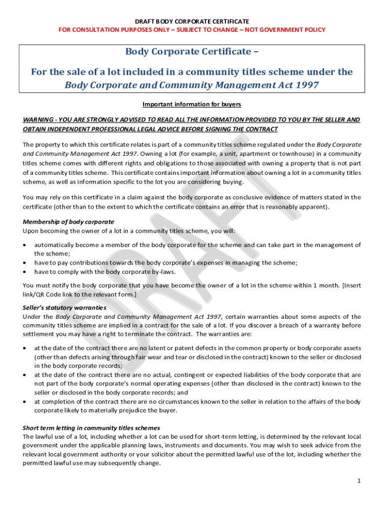 Fillable Online qld gov Seller Disclosure Statement and Body