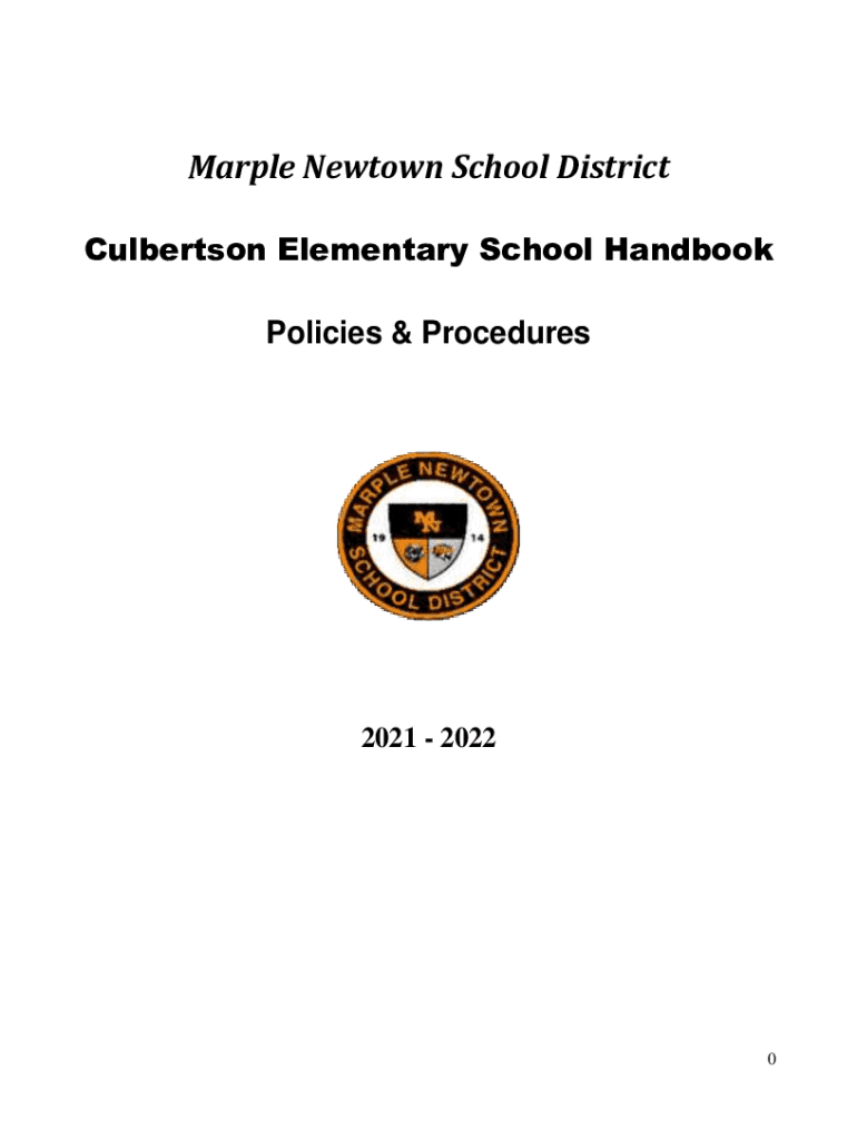 Fillable Online Attendance Policies Culbertson Elementary School Fax