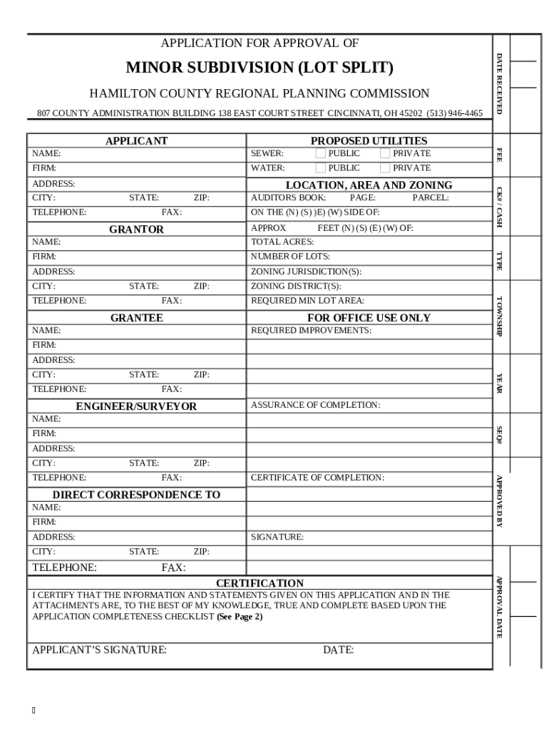 Hamilton county zoning department Doc Template pdfFiller