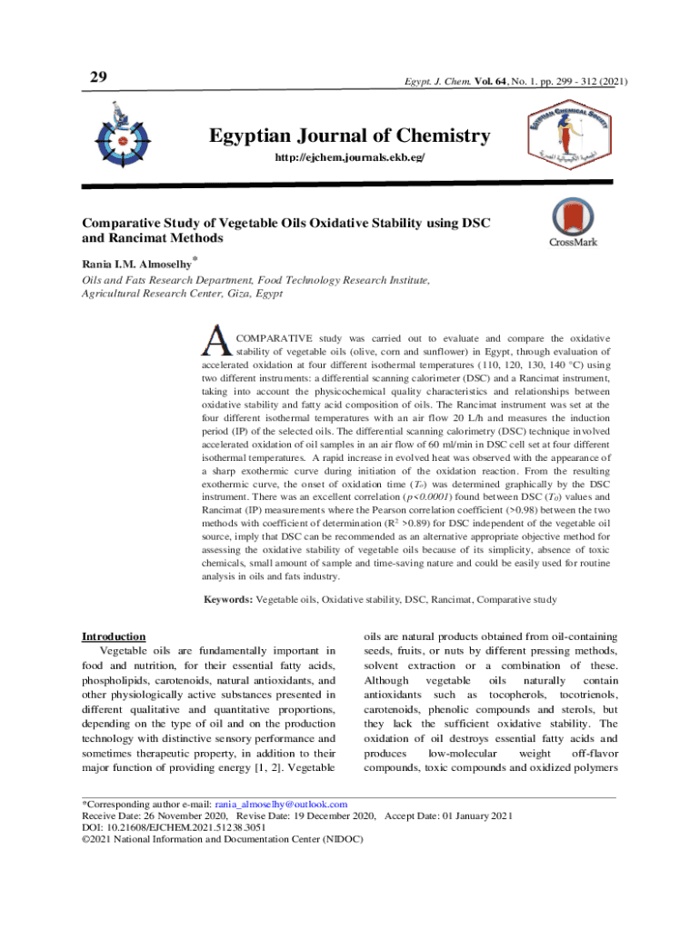 Fillable Online The application of differential scanning calorimetry as