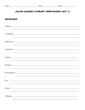 Fillable Online The Blank Verse and Diction of Julius Caesar Fax Email ...
