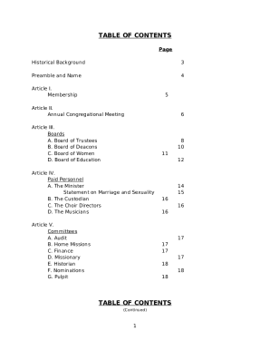 First Community Church Bylaws