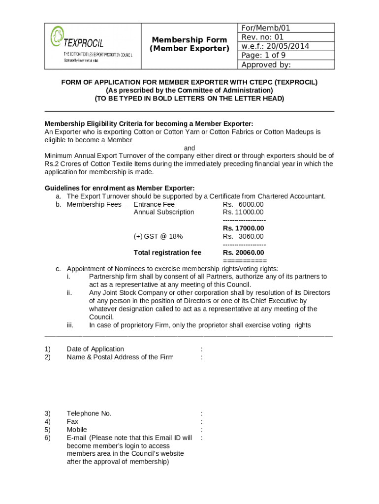 OF APPLICATION FOR REGISTERED TEXTILE Doc Template pdfFiller