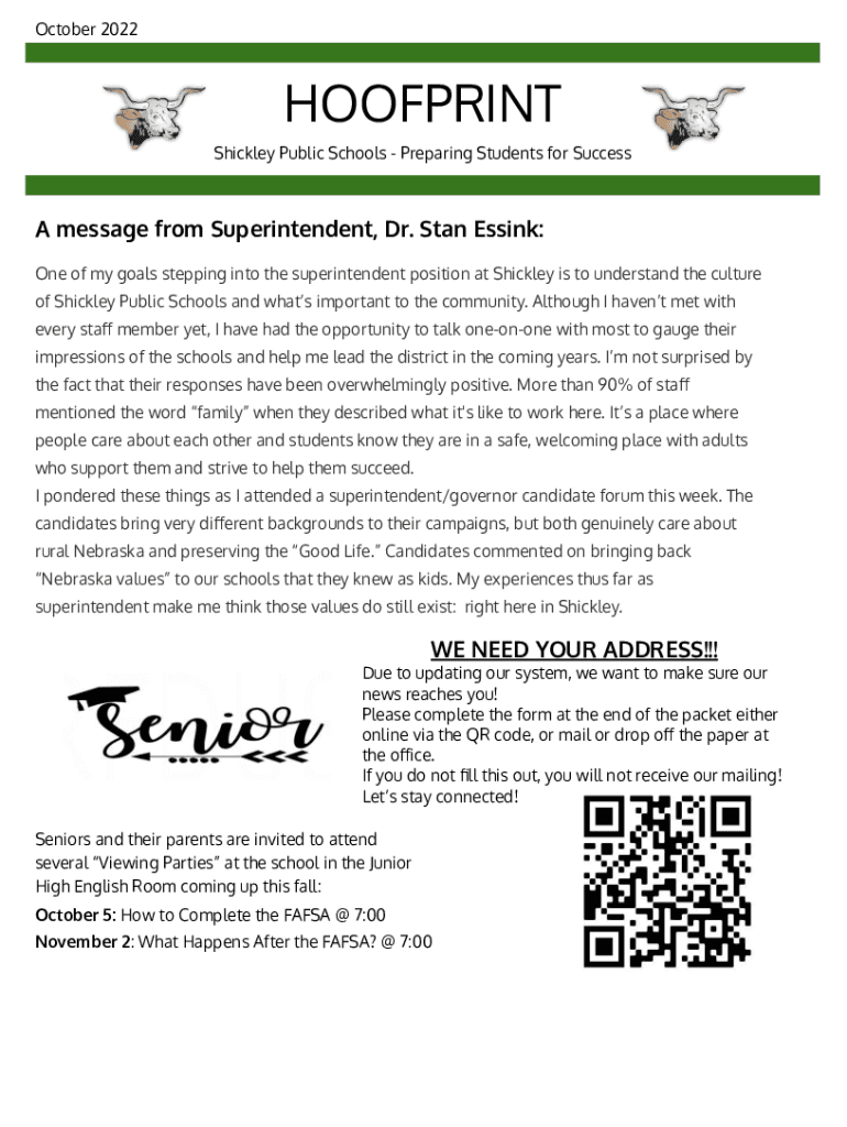 Fillable Online HOOFPRINT Shickley Public School Fax Email Print pdfFiller