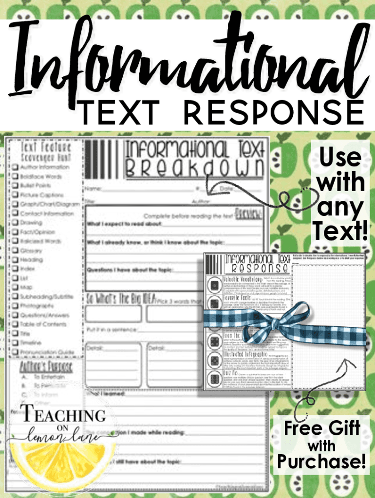 Fillable Online Text Feature Scavenger Hunt Free Teaching ResourcesTPT ...