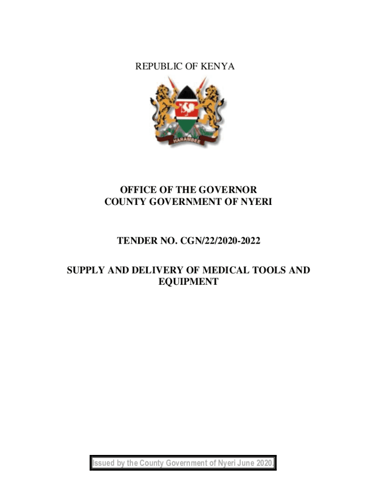 Fillable Online 22Supplyanddeliveryofmedicaltoolsandequipment