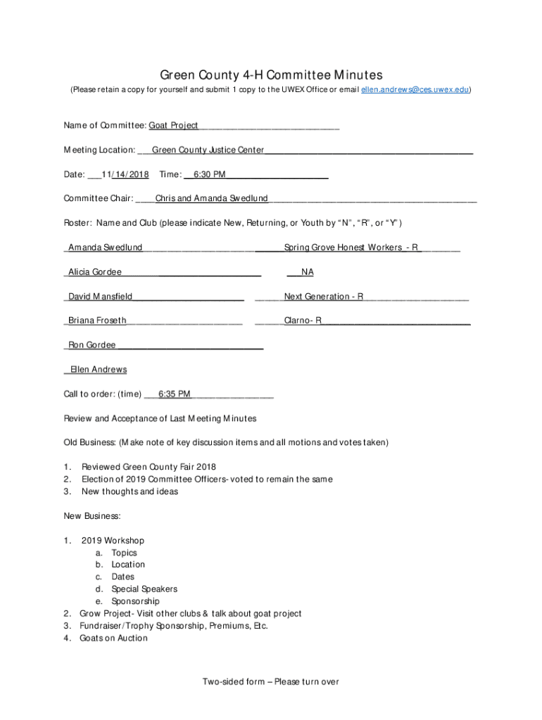Fillable Online SETTING PROJECT GOALS Harper County Extension Office