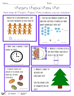 Fillable Online pegasustheatre org Gingerbread men math activities with ...